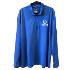 Indianapolis Colts Quarter-Zip Lightweight Pullover - Size 2XL
